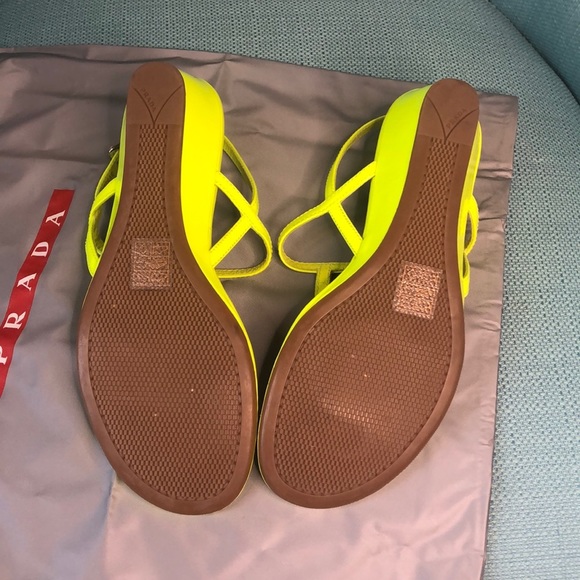 Prada Patent Leather Halter Demi Wedge Sandals - Picture 9 of 13